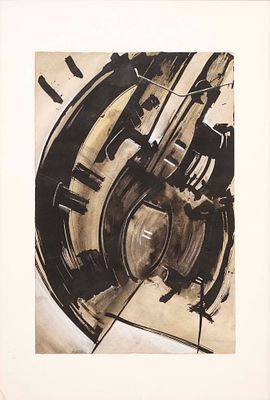 senza titolo - GIANNI BERTINI (Pisa, 1922 - Caen, 2010) senza titolo 1955 tecnica mista su carta 
