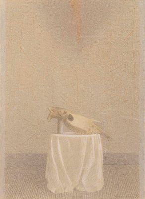 Cranio equino - GIANFRANCO FERRONI (Livorno 1927 - Bergamo 2001, - ) Cranio equino 1996 disegno a 