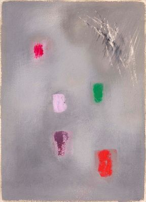 I versi del colore - ENNIO FINZI (Venezia, 1931 - 2024) I versi del colore 1997 olio su cartoncino 