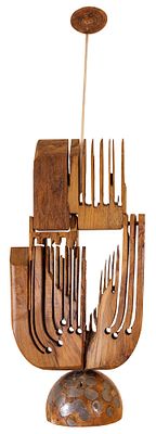 senza titolo - ROMANO ABATE (Cividale del Friuli, 1941 - ) senza titolo 1991 scultura in legno 