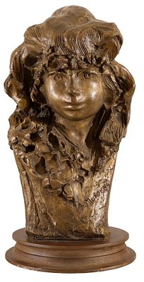 Prime malinconie (volto di giovinetta) - AUGUSTO MURER (Falcade , 1922 - Padova, 1985) Prime 