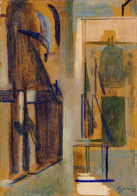 senza titolo - ARMANDO PIZZINATO (Maniago, 1910 - Venezia, 2004) senza titolo 1972 olio su faesite 