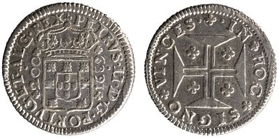 D.Pedro II - 12 Vinténs 1689, MBC, A.G:62.04, Limpa, Prata