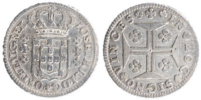 D.José I - 6 Vinténs, MBC+, A.G:21..01, Prata