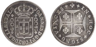 D.João Príncipe Regente - Cruzado (400 Réis) 1800, MBC, A.G:22.02, Prata