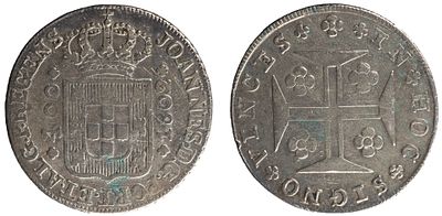 D.João Príncipe Regente - Cruzado (400 Réis) 1802, MBC-, A.G:25.01, Prata