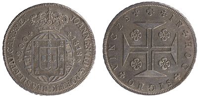 D.João VI - 12 Vinténs (200 Réis) 1818, MBC, A.G:110.01, Prata