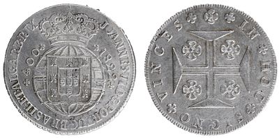 D.João VI - Cruzado (400 Réis) 1822, MBC, A.G:12.14, Prata