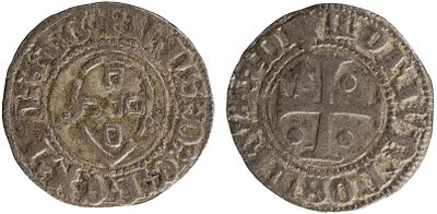 D.Jo&atilde;o I - 1/2 Real Atipico, Extremely Fine+, A.G:28.01, Bolh&atilde;o, it is the coin fotographed on 