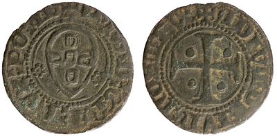 D.Jo&atilde;o I - 1/2 Real Atipico, Almost Uncirculated, A.G:28:03, Rare in this condition, Bolh&atilde;o