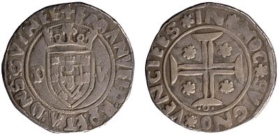 D.Manuel I - Tost&atilde;o PV, Extremely Fine, A.G:60.02, "GVINEE" on the anverse, "VENCIEES" on the 