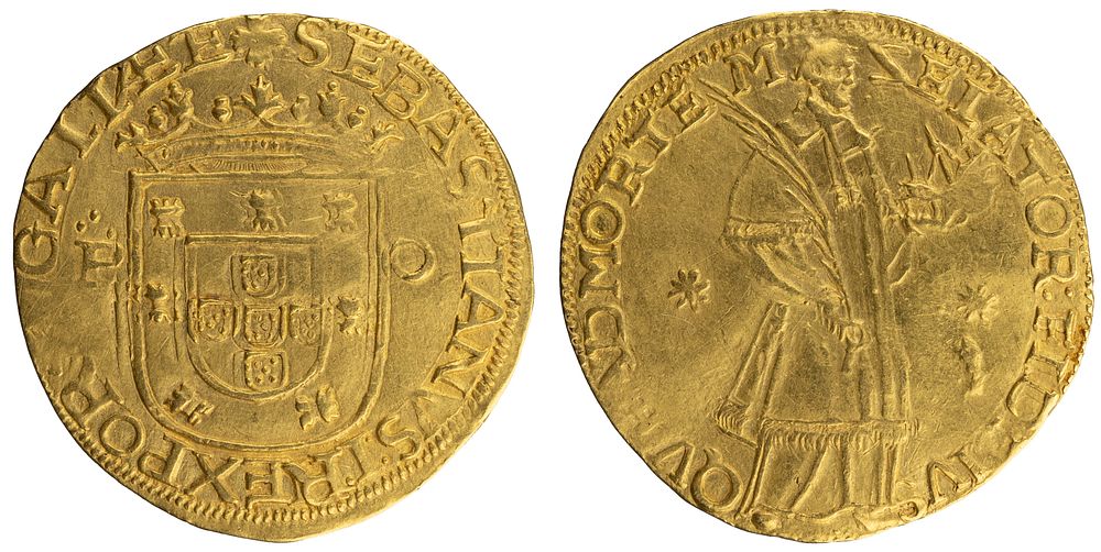 D.Sebasti&atilde;o I - S.Vicente do Porto, MBC-/MBC, A.G:71.01, Muito Raro, 7.5gr, Ouro, Portugal