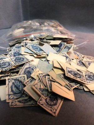 1879 г. Гашеные марки Российской Империи. Разные выпуски. Со "стрелками" и без. 2100 штук. По 