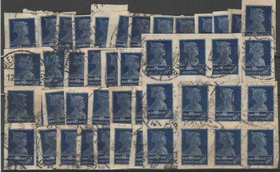 1923 г. 7.Золотой стандарт. Литография. Без ВЗ. Без перфорации. Гашеный. 50 шт. По С/К - 15750 руб.