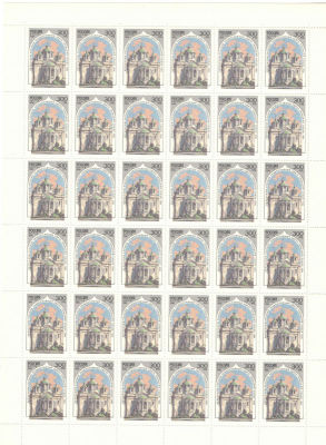 1995 г. Храмы Русской Провославной Церкви за рубежом. Номер по каталогу СК 230-234Состояние 