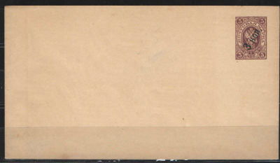 1909 г. Цельная вещь. Конверт.19 выпуск. №53С по каталогу Крамаренко. 143/81.