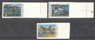 1990 год.
СССР. Утки. Полная беззубцовая серия. Поля, приводные кресты!. Номер по СК 6155 - 