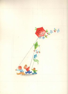 Макет к Почтовой карточке. Из архива худ. Г.Серебрякова. Размер 24*32 см. Состояние материала: **