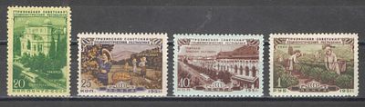 1951 г. По С/К №1513/16. Грузинская ССР. Полная серия - 4 марки. Качество: с оригинальным клеем 