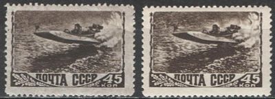 1948 г. СССР. Спорт. Две марки - растр вертикальный + растр квадратный. Номер по каталогу СК 