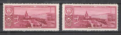 & 1958 г. СССР. По С/К №2143. Столицы республик. 2 марки - малый размер 53,5*24 мм + большой 