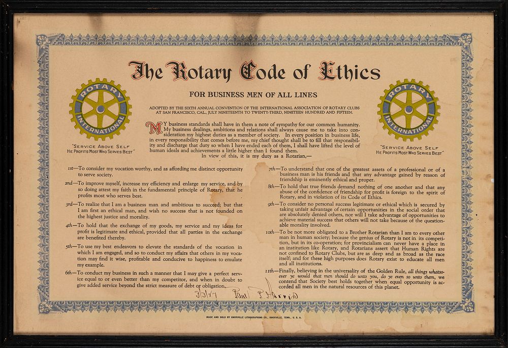Finarte | Auction 349 | ROTARY HERITAGE