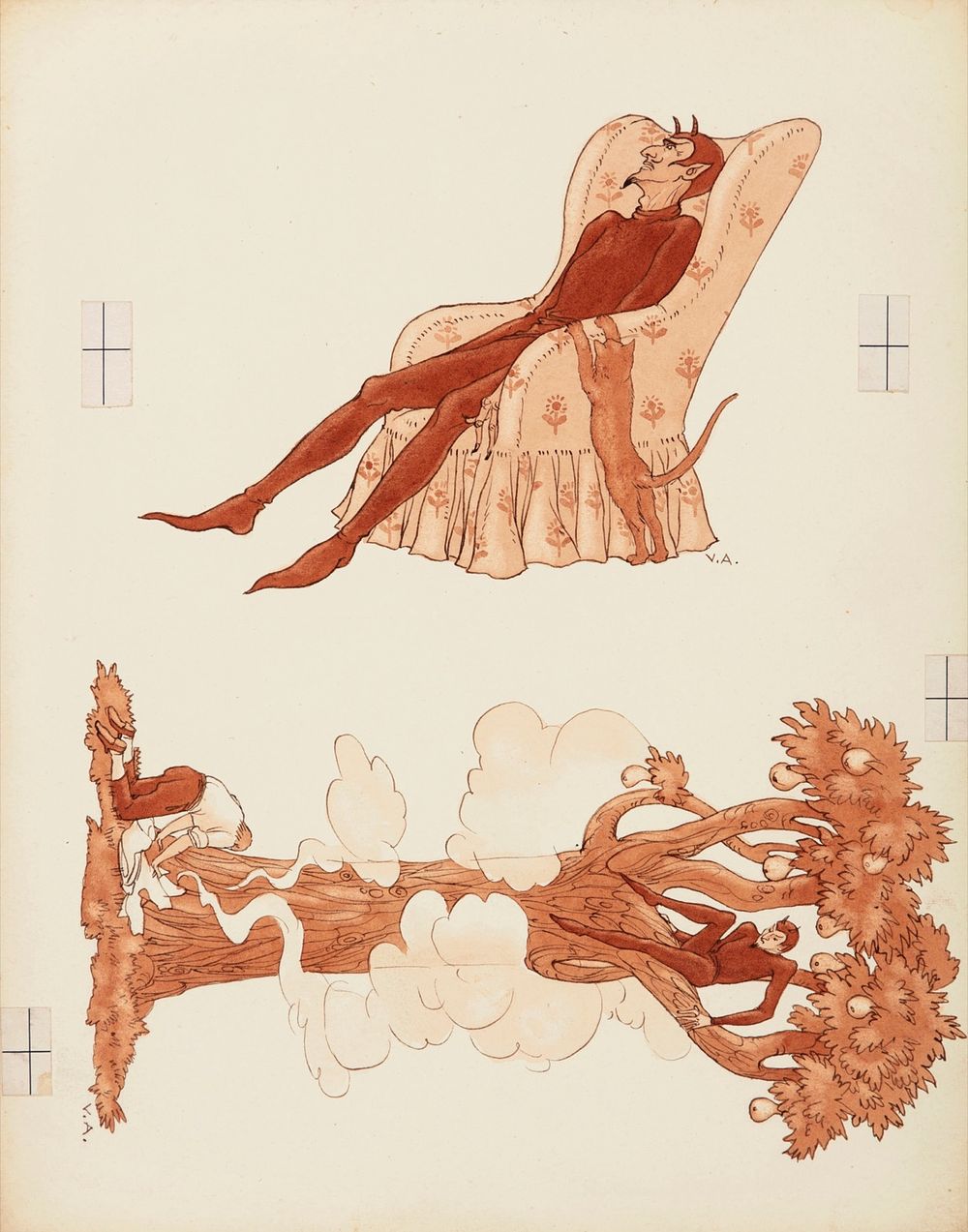 Vittorio Accornero - Vittorio Accornero - La strada delle meraviglie, 1943. tempera on cardboard 