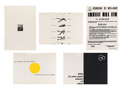 Emilio Isgr&ograve; (Barcellona Pozzo di Gotto 1937) - Poesie visive e cancellature, 1964/'70 - Emi 