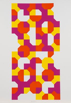 Bruno Munari (Milano 1907 - 1998) - Cartella contenente 2 composizioni - Bruno Munari (Milano 1907 