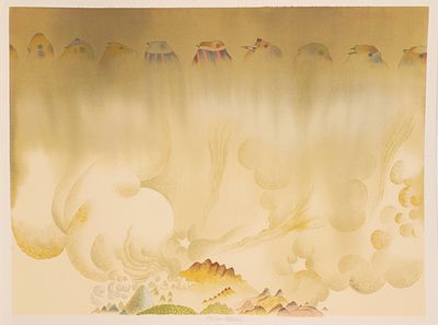 Tullio Pericoli (Colli del Tronto 1936) - Composizione con nubi - Tullio Pericoli (Colli del 