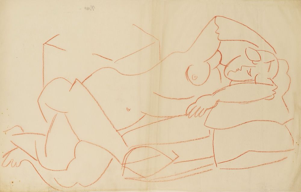 Gino Severini - Gino Severini (Cortona 1883 - Parigi 1966) - Nude - Odalisque, 1942. sanguine on 