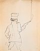 George Grosz - George Grosz (Berlino 1893 - 1959) - Two figures, 1923/'25. ink on paper cm 59.5 x תמונה - 1