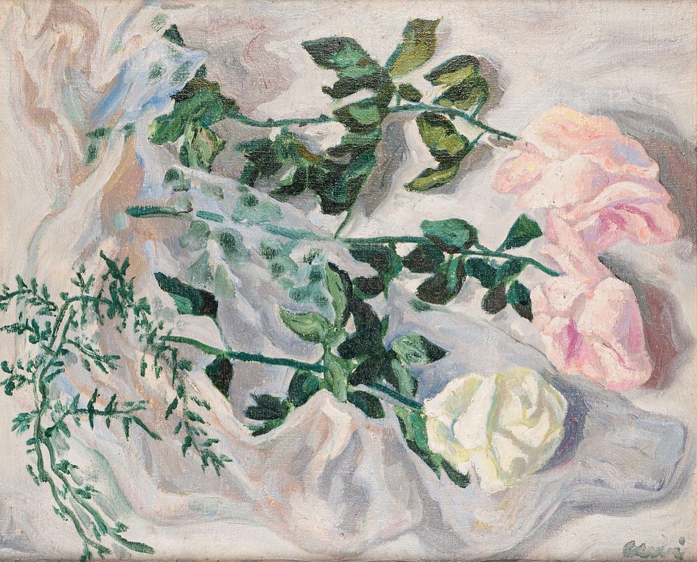 Carlo Levi - Carlo Levi (Torino 1902 - Roma 1975) - Rose, 1938. oil on canvas 
cm 50 x 61 
Signed 