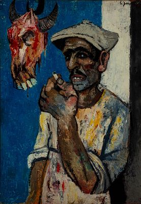Gianfranco Ferroni - Gianfranco Ferroni (Livorno 1927 - Bergamo 2001) - Untitled, 1956. oil on