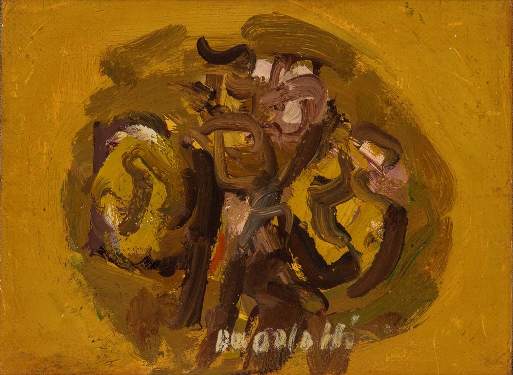Ennio Morlotti - Ennio Morlotti (Lecco 1910 - Milano 1992) - Roses, 1980. oil on paper laid on 