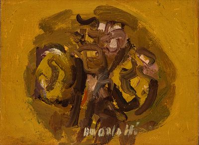 Ennio Morlotti - Ennio Morlotti (Lecco 1910 - Milano 1992) - Roses, 1980. oil on paper laid on