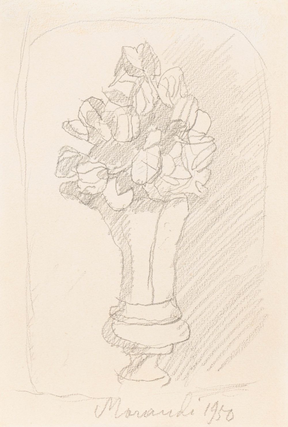 Giorgio Morandi - Giorgio Morandi (Bologna 1890 - 1964) - Flowers, 1950. pencil on paper 
23.5 x 