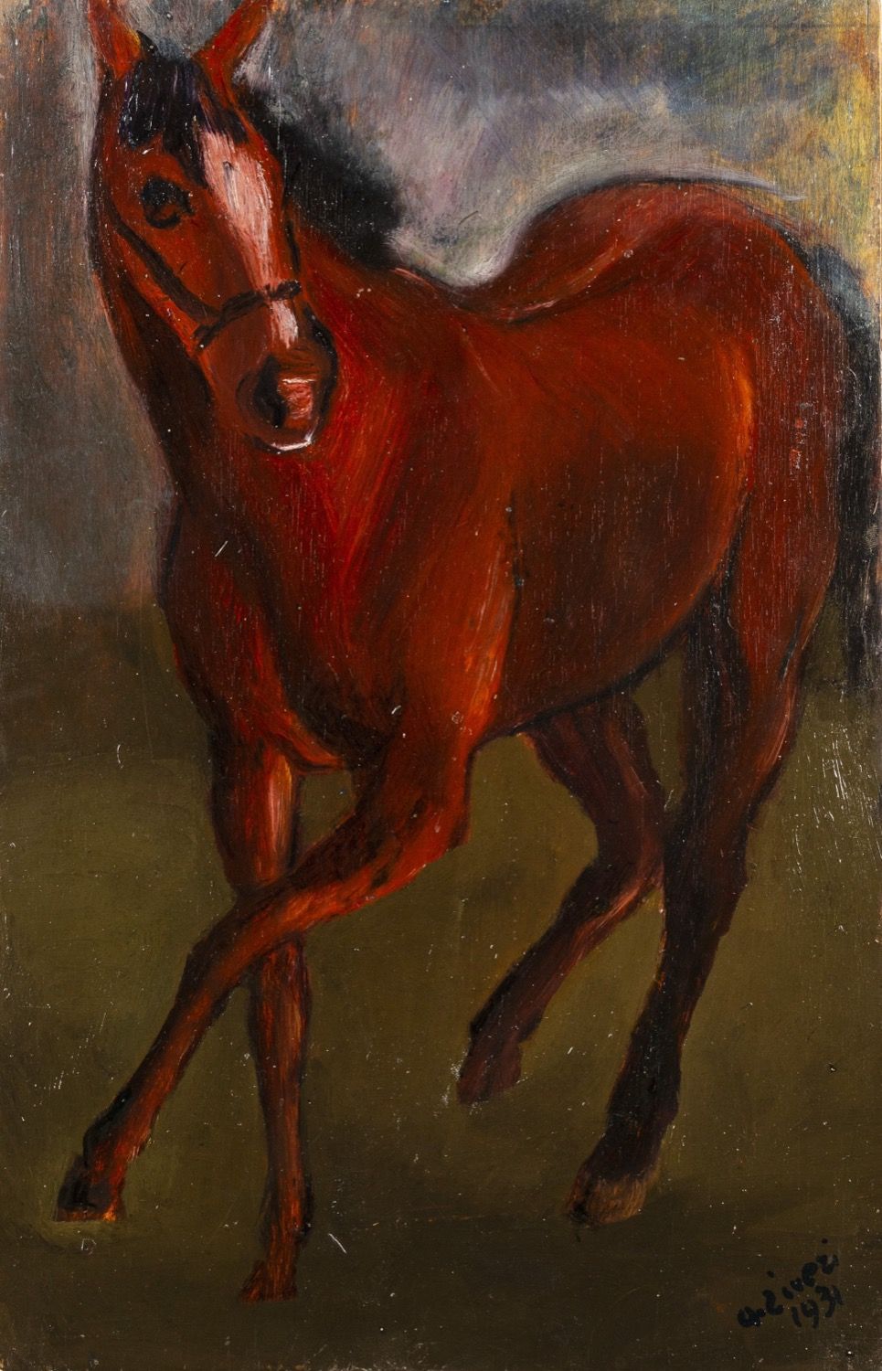 Alberto Ziveri - Alberto Ziveri (Roma 1908 - 1990) - Little horse, 1931. oil on board cm 36 x 23 