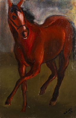 Alberto Ziveri - Alberto Ziveri (Roma 1908 - 1990) - Little horse, 1931. oil on board cm 36 x 23