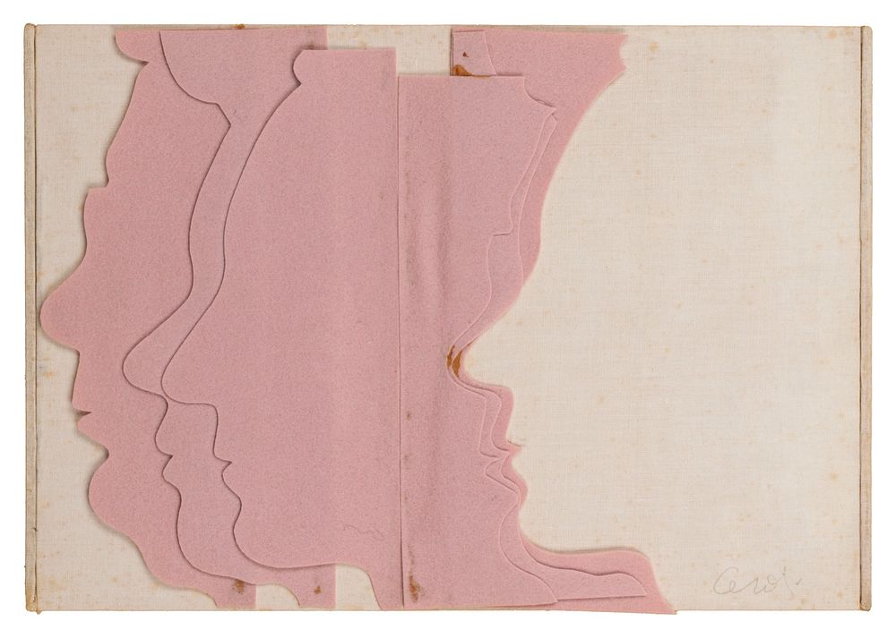 Mario Ceroli - Mario Ceroli (Castel Frentano 1938) - Centocolori, 1972. multiple with collage of 