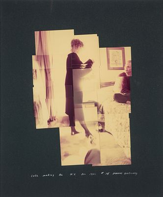 David Hockney - David Hockney (Bradford 1937) - Celia making tea , 1982. photo collage on paper