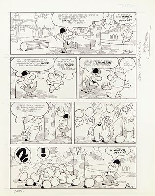 Luciano Bottaro - Pon Pon - Tifosi, 1980s - Luciano Bottaro - Pon Pon - Tifosi, 1980s 32,5 x 40 cm 