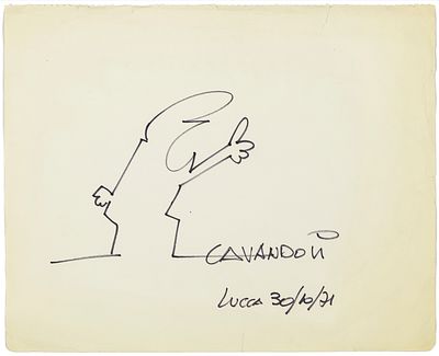 Osvaldo Cavandoli - La Linea, 1971 - Osvaldo Cavandoli - La Linea, 1971 41 x 33 cm pennarello su 