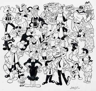 Sandro Dossi - Italia ride!, 2020 - Sandro Dossi - Italia ride!, 2020 28,5 x 27 cm matita e china 