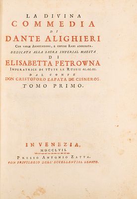 Dante Alighieri (Firenze 1265 - Ravenna 1321) - La Divina Commedia di Dante Alighieri con varie 