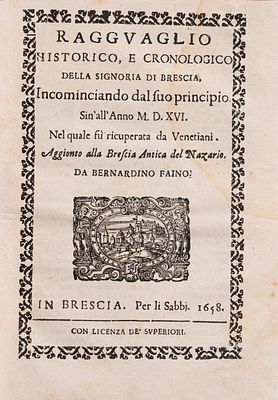 Giovanni Battista Nazari - Brescia antica [....] La quale contiene la sua pi&ugrave; vera 