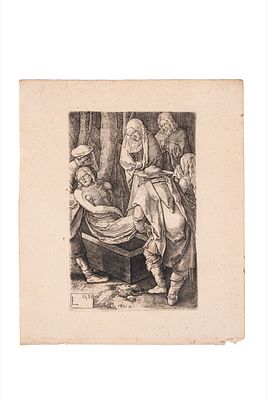 Lucas van Leyden - La sepoltura, 1521 (…) Incisioni al bulino, 115 x 75 mm., con monogramma in 