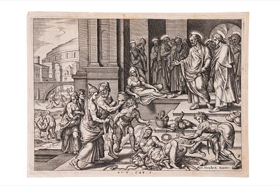 Philippe Galle - Acta Apostolorum, 1643 (…) Insieme di 4 incisioni c.ca mm 201 x 275 