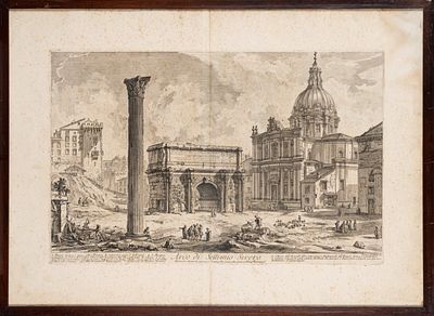 Giovanni Battista Piranesi - Arco di Settimio Severo, 1800 (…) Incisione, sec. XIX, mm. 375 x 