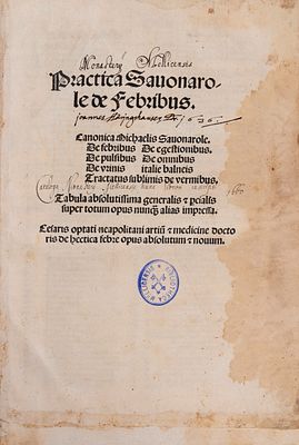 Il principale manuale di medicina umanistico top Venezia, Lucantonio Giunta, 1517. In 2°. Testo 